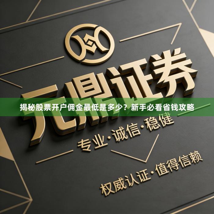 揭秘股票开户佣金最低是多少？新手必看省钱攻略