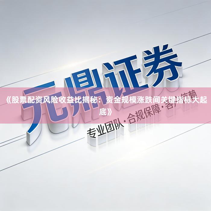 《股票配资风险收益比揭秘：资金规模涨跌间关键指标大起底》