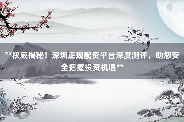 **权威揭秘！深圳正规配资平台深度测评，助您安全把握投资机遇**