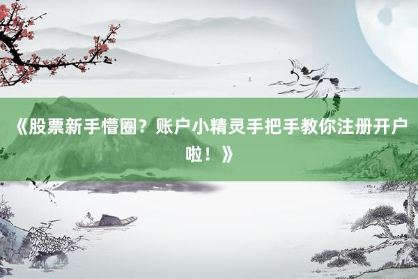 《股票新手懵圈？账户小精灵手把手教你注册开户啦！》
