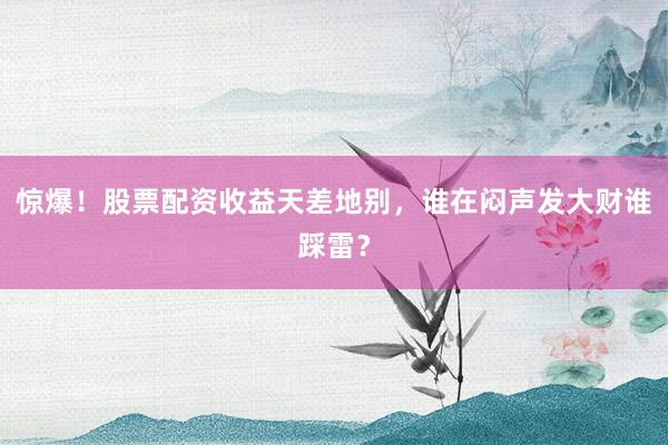 惊爆！股票配资收益天差地别，谁在闷声发大财谁踩雷？