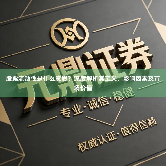股票流动性是什么意思？深度解析其定义、影响因素及市场价值