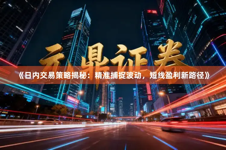《日内交易策略揭秘：精准捕捉波动，短线盈利新路径》