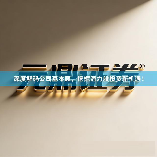 深度解码公司基本面，挖掘潜力股投资新机遇！